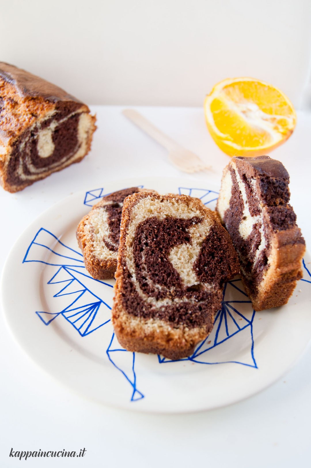 plumcake marmorizzato arancia cioccolato